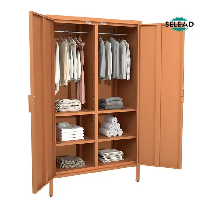 metal wardrobe factory interior storage design
