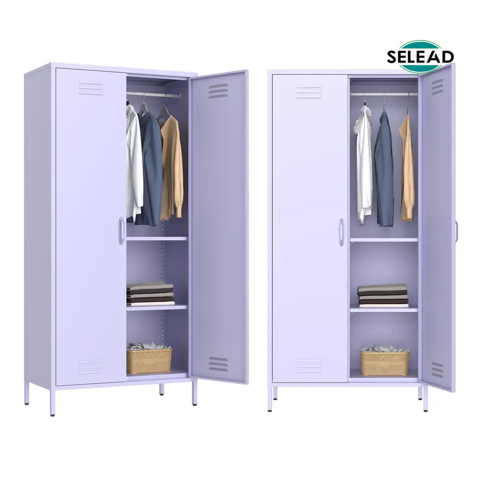 custom color metal wardrobe closet wholesale