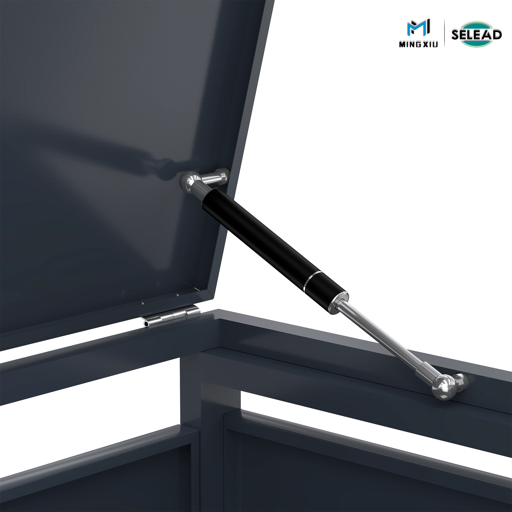 pneumatic support arm detail for easy lifting