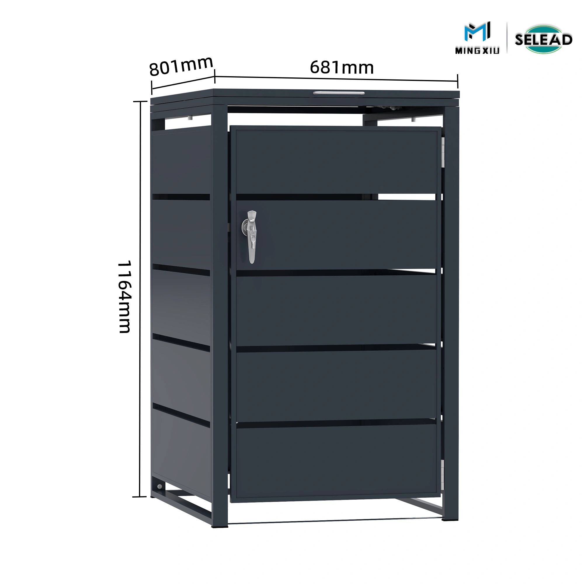 dimensions graphic with 801mm width and 1164mm height