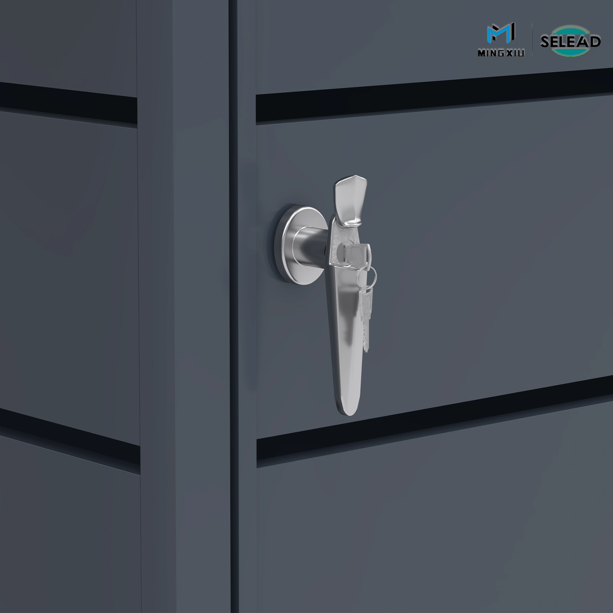 SE-OBB-Q2 secure keyed lock detail for outdoor waste storage