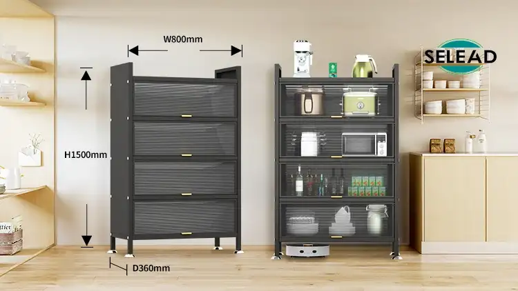 Steel storage cabinet size dimensions width 800 depth 360 height 1500