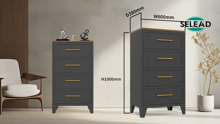 White steel drawer cabinet for commercial office use