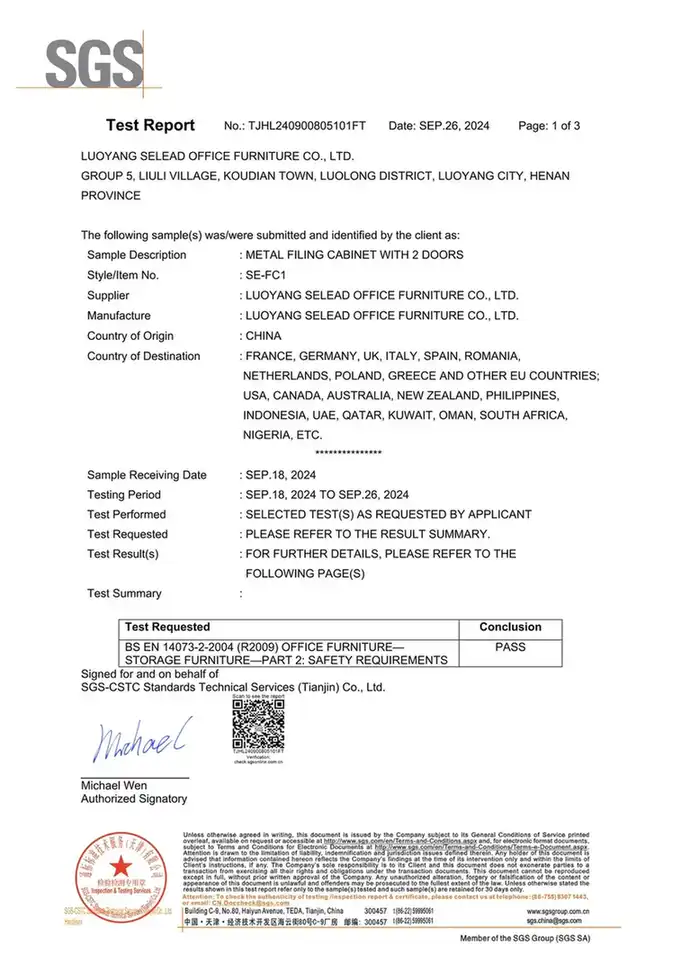 EN14073-1 Certificate