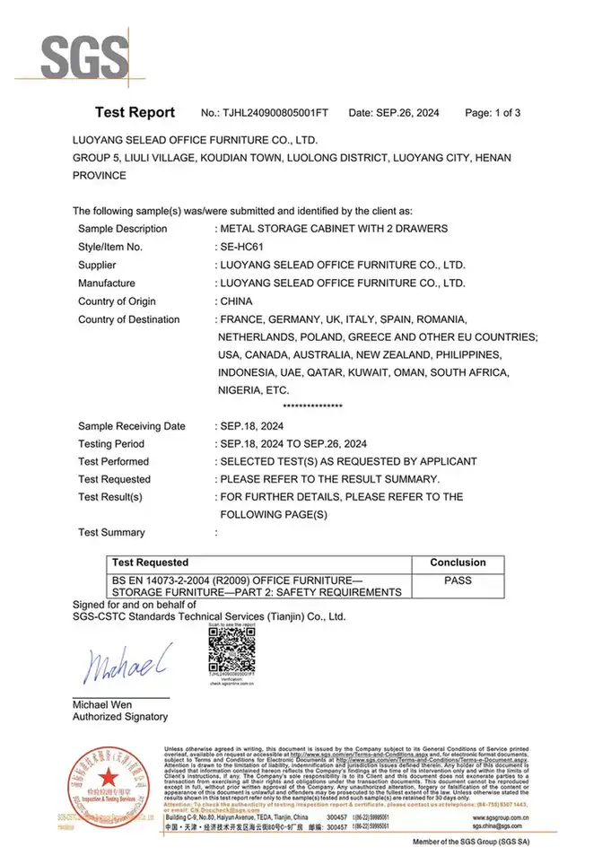 EN14073 Certificate